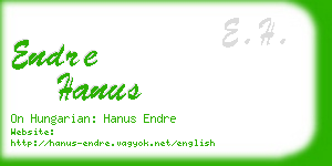 endre hanus business card